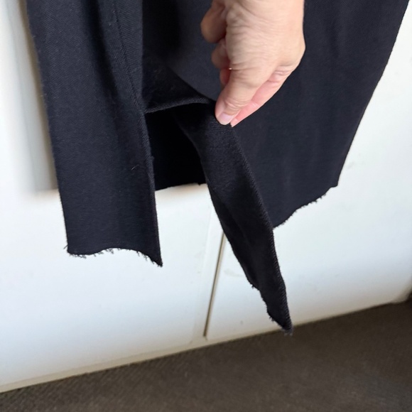 Helmut Lang Black Wool Asymmetrical Dress Size 2 LBD - Picture 4 of 11